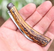 Saynor pruning knife from Cooke & Ridal, Sheffield UK. Stag handles. 135 year old.