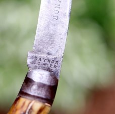 Saynor pruning knife from Cooke & Ridal, Sheffield UK. Stag handles. 135 year old.