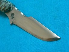 CUSTOM FORGED TWIST HAND FILEWORK MOSAIC PIN PINECONE HUNTING FIXED BLADE EDC KNIFE KNIVES SHEATH