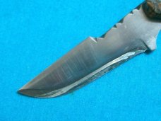 CUSTOM FORGED TWIST HAND FILEWORK MOSAIC PIN PINECONE HUNTING FIXED BLADE EDC KNIFE KNIVES SHEATH
