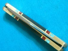 CUSTOM 4 DOT BUCK 110 USA LOCKBACK FOLDING HUNTER POCKET KNIFE KNIVES RED BLUE STONE GOLD TURQUOISE