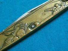 VINTAGE DUCK HUNT JAPAN POCKET WATCH FOB EQUAL END CIGAR PEN JACK KNIFE KNIVES OLD