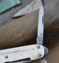 Fred Shaw Fly Fishing Knife 7 Functions Ulster Blade Nickel Frame Tight Loud II 42 Stamped In Frame