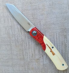Johan Ellis Gunstock4quotWarthog Tusk Ivory with Karellian bols G10 and titanium frameRwl34 