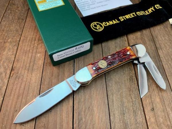 Canal Street Cutlery Cannitler Amber Carved Stag Bone D2 2012