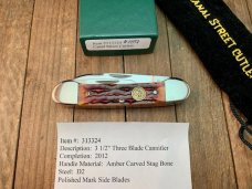 Canal Street Cutlery Cannitler Amber Carved Stag Bone D2 2012