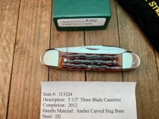 Canal Street Cutlery Cannitler Amber Carved Stag Bone D2 2012