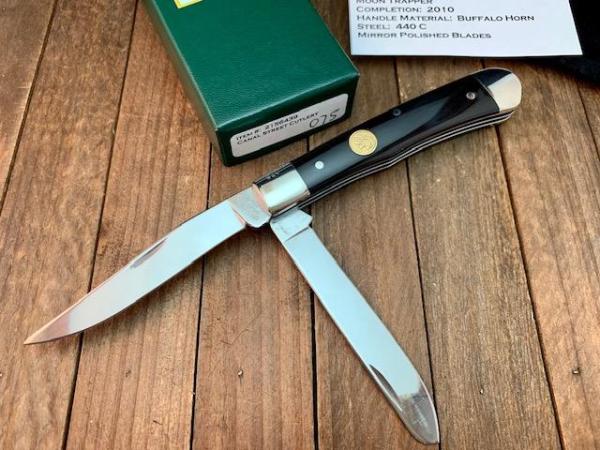 Canal Street Cutlery Two Blade Full Moon Trapper Buffalo Horn 440C 2010 Canal Street Cutlery Two Blade Full Moon Trapper Buffalo Horn 440C 2010