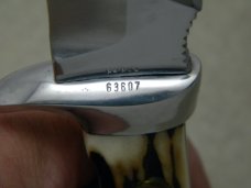 Puma Germany Stag 6377 White Hunter Fixed Blade Sheath Knife in Box c.1967