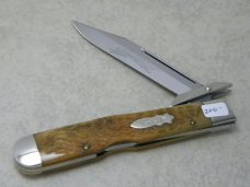Case Classic 1990's Jigged Bone 61011 1/2 Cheetah Swing Guard Lockback Knife in Box