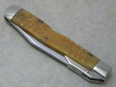 Case Classic 1990's Jigged Bone 61011 1/2 Cheetah Swing Guard Lockback Knife in Box