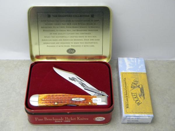 Case XX USA 2021 Harvest Orange Bone 6111 1/2 Cheetah Swing Guard Lockback Knife in Box