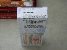 Case XX USA 2021 Harvest Orange Bone 6111 1/2 Cheetah Swing Guard Lockback Knife in Box