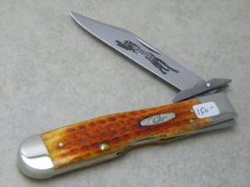 Case XX USA 2021 Harvest Orange Bone 6111 1/2 Cheetah Swing Guard Lockback Knife in Box