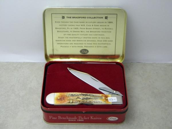 Case XX USA 2021 Bone Stag 6.5111 1/2 Cheetah Swing Guard Lockback Knife in Box