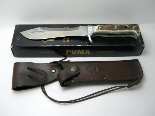 Puma Germany Stag 6375 White Hunter Fixed Blade Sheath Knife in Box c.2007