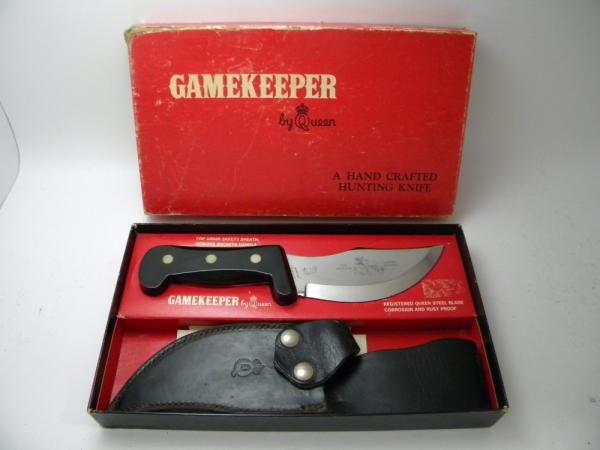 Queen Steel USA No 399 Gamekeeper Moose Skinner Micarta Fixed Blade Sheath Knife in Box
