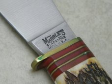 Marbles Gladstone Mich USA Stag Model 50 Woodcraft Fixed Blade Sheath Knife c.1990's