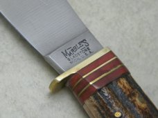Marbles Gladstone Mich USA Stag Model 50 Woodcraft Fixed Blade Sheath Knife c.1990's