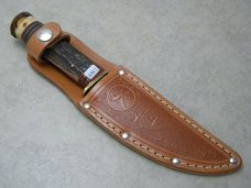 Marbles Gladstone Mich USA Stag Model 50 Woodcraft Fixed Blade Sheath Knife c.1990's