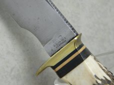 E.C. Solingen Germany Alaskan Trapper Stag Fixed Blade Sheath Knife