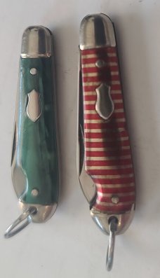 VINTAGE 1956-1988 IMPERIAL 2" TIN CAP MINI KNIVES 3.5" FULLY OPEN FOB POCKET KNIFE's