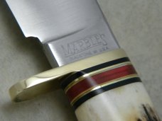 Marbles Gladstone Mich USA Stag/Stag Trailmaker Fixed Blade Sheath Knife c.1990's