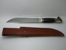 Marbles USA Leather/Crown Stag Trailmaker Fixed Blade Sheath Knife c.1990's