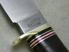 Marbles USA Leather/Crown Stag Trailmaker Fixed Blade Sheath Knife c.1990's