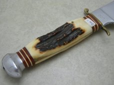 Edge Brand Solingen Germany Stag Gator Hunter Fixed Blade Sheath Knife