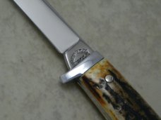 Queen Cut. Co. Titusville PA Stag Bird & Trout Fixed Blade Sheath Knife