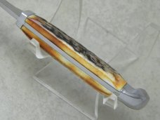 Queen Cut. Co. Titusville PA Stag Bird & Trout Fixed Blade Sheath Knife