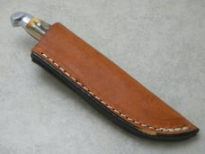Queen Cut. Co. Titusville PA Stag Bird & Trout Fixed Blade Sheath Knife