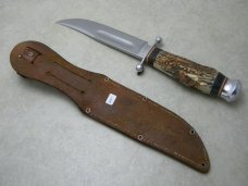 B. Svoboda Solingen Germany Stag Fixed Blade Sheath Knife