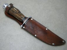 B. Svoboda Solingen Germany Stag Fixed Blade Sheath Knife