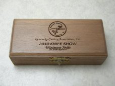 Jerry Bodner 2010 Kentucky Cutlery Assoc. Miniature Fixed Blade Shown Knife in Box