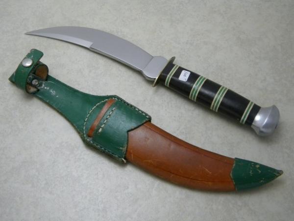 C. Jul. Herbertz Solingen Germany Stacked Leather Fixed Blade Sheath Knife C. Jul. Herbertz Solingen Germany Stacked Leather Fixed Blade Sheath Knife