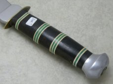 C. Jul. Herbertz Solingen Germany Stacked Leather Fixed Blade Sheath Knife