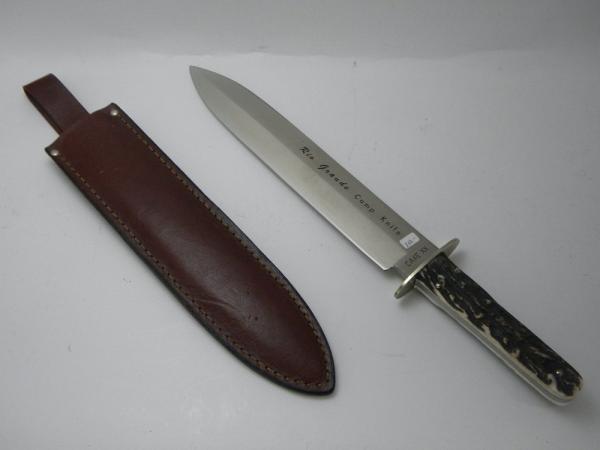 Case XX Stag Rio Grand Camp Knife Bowie Fixed Blade Sheath Knife