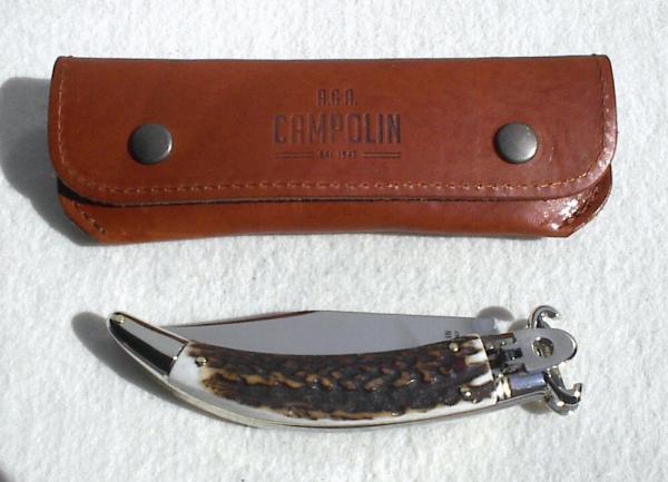 NEW A.G.A. CAMPOLIN GENUINE STAG LEVER LOCK SHELL PULLER SOLID NICKEL SILVER BOLSTERS NEW A.G.A. CAMPOLIN GENUINE STAG LEVER LOCK SHELL PULLER SOLID NICKEL SILVER BOLSTERS