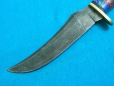 CUSTOM HANDLE WESTERN USA L39 HUNTING SKINNING SKINNER FIXED BLADE KNIFE KNIVES SHEATH