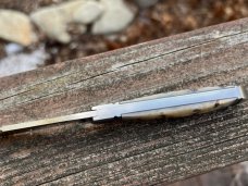 RIAAN RAS CUSTOM RAM'S HORN BULLET END JACK ONE ARM MAN'S KNIFE CPM 154 STEEL *AMAZING*