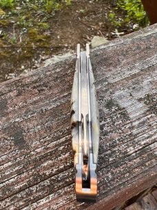 RIAAN RAS CUSTOM RAM'S HORN BULLET END JACK ONE ARM MAN'S KNIFE CPM 154 STEEL *AMAZING*