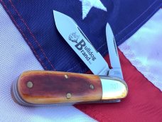 2009 Bulldog Brand USA (Great Eastern SFO) 2 Blade Barlow w/ Nice Bone Handles
