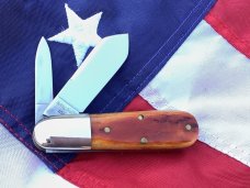 2009 Bulldog Brand USA (Great Eastern SFO) 2 Blade Barlow w/ Nice Bone Handles