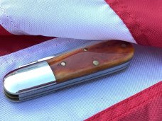 2009 Bulldog Brand USA (Great Eastern SFO) 2 Blade Barlow w/ Nice Bone Handles