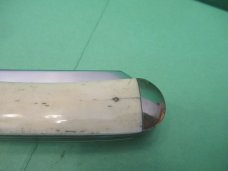 Queen White Bone Trapper with Scrimshaw Sence of a Tall Ship