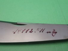 F.Herder.A. S_N Solingen Salesman Sample Bone Handle Marlin Spike Rope Knife  