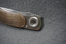 + RARE LONE WOLF PAUL PRESTO KNIFE LIMITED EDITION DAMASCUS BLADE / MOTHER OF PEARL HANDLE SCALES+