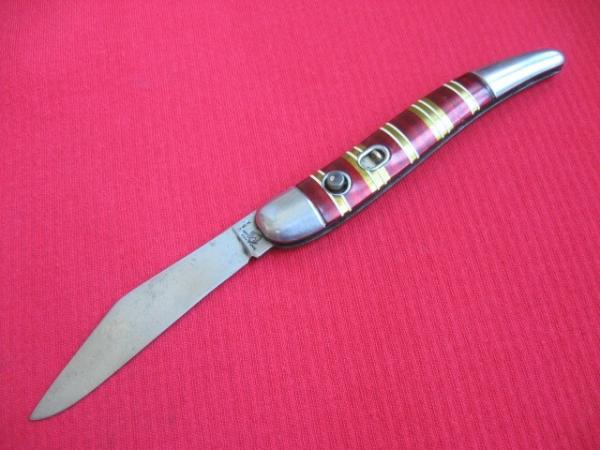 Vintage Imperial Hammer Brand Candy Stripe Toothpick U.S.A. Switchblade Knife